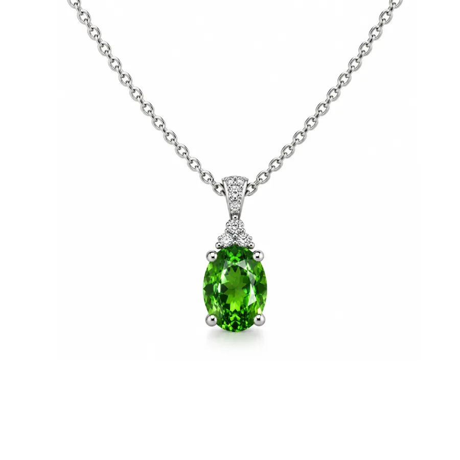 Кольє "Green Crystal" - Медсплав, Фіаніт, Циркон - арт. LE-1792761901382 - Le'Perle - фото 2