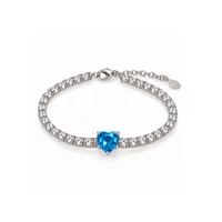 Сет "Blue Dot" - Медсплав, Срібне Покриття, Фіаніт, Циркон - арт. LE-1792824401048 - Le'Perle - мініатюра 3