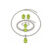 Сет "Lime Crystal" - Медсплав, Фіаніт, Циркон - арт. LE-1792826946718 - Le'Perle - мініатюра 1