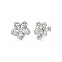 Сережки "Petal" - Медсплав, Фіаніт, Циркон - арт. LE-1792939590247 - Le'Perle - мініатюра 2